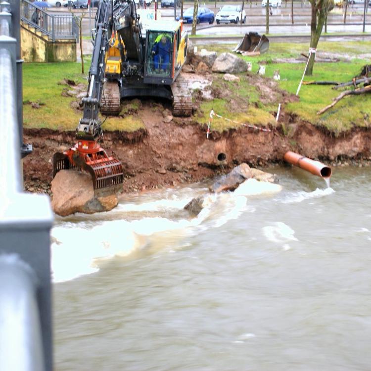 Nájera refuerza las riberas del río Najerilla ante las avenidas