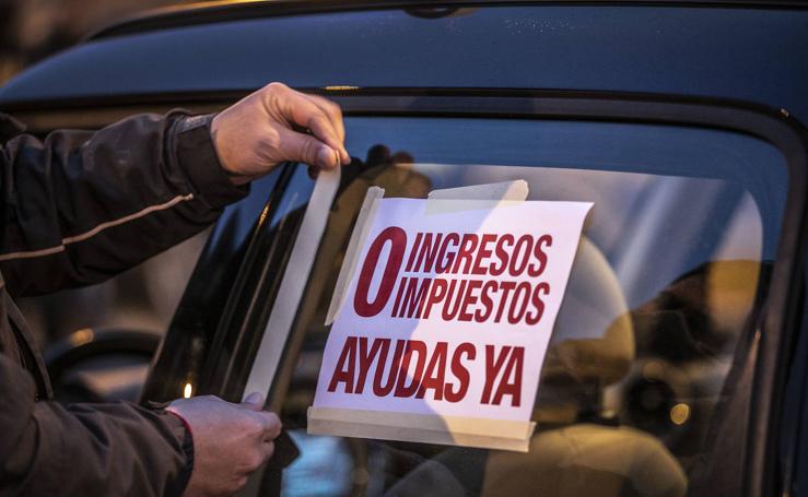 Caravana de protesta en Arnedo