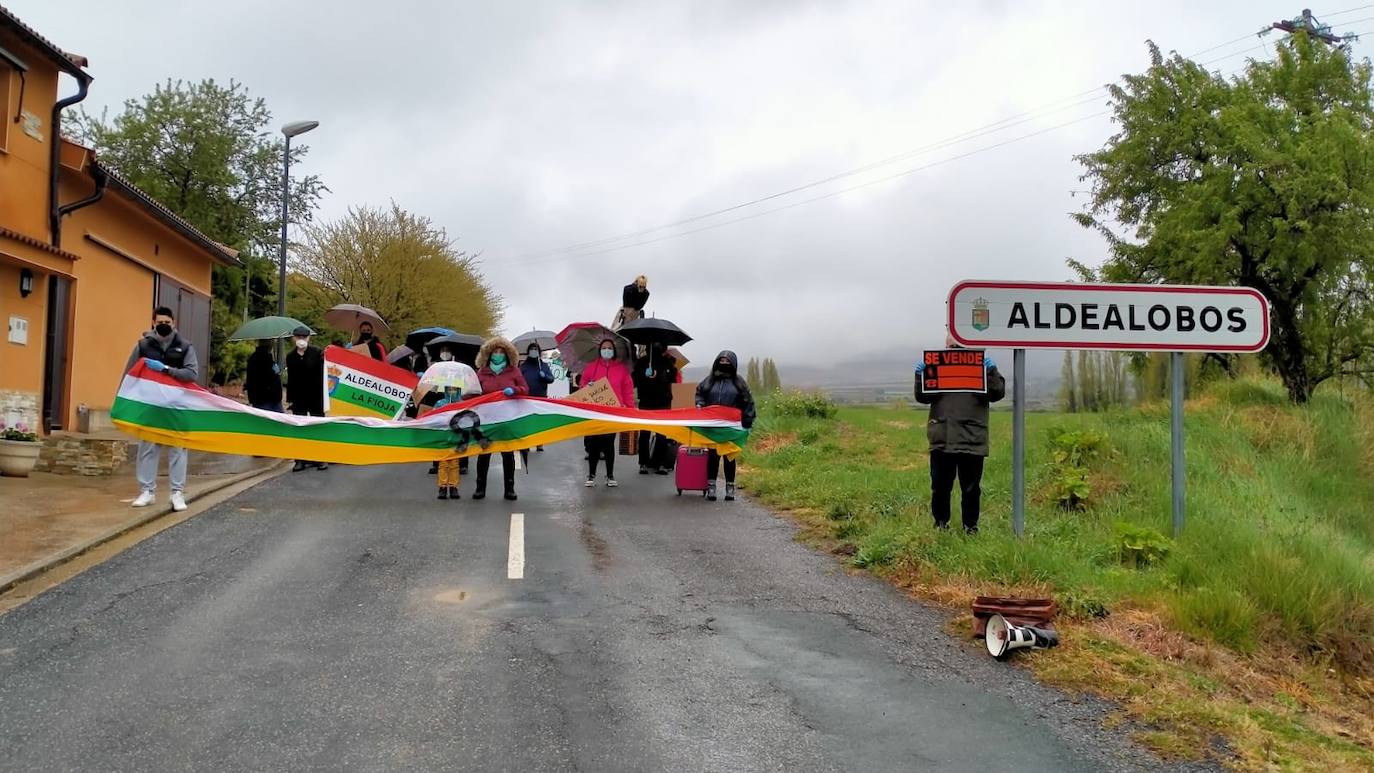 Protesta contra los parques eólicos