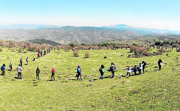 Nueva acción de la plataforma del Alto Cidacos contra los eólicos