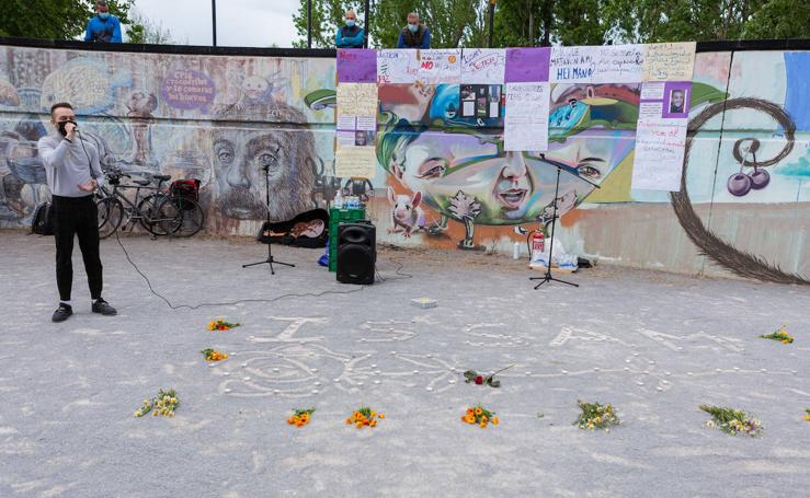 Homenaje a Isam en el parque del Ebro