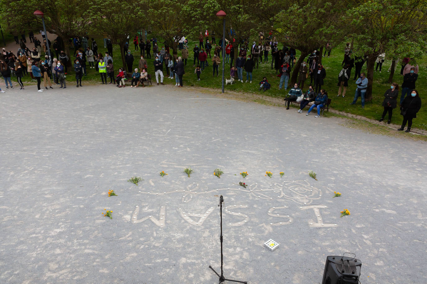 Homenaje a Isam en el parque del Ebro