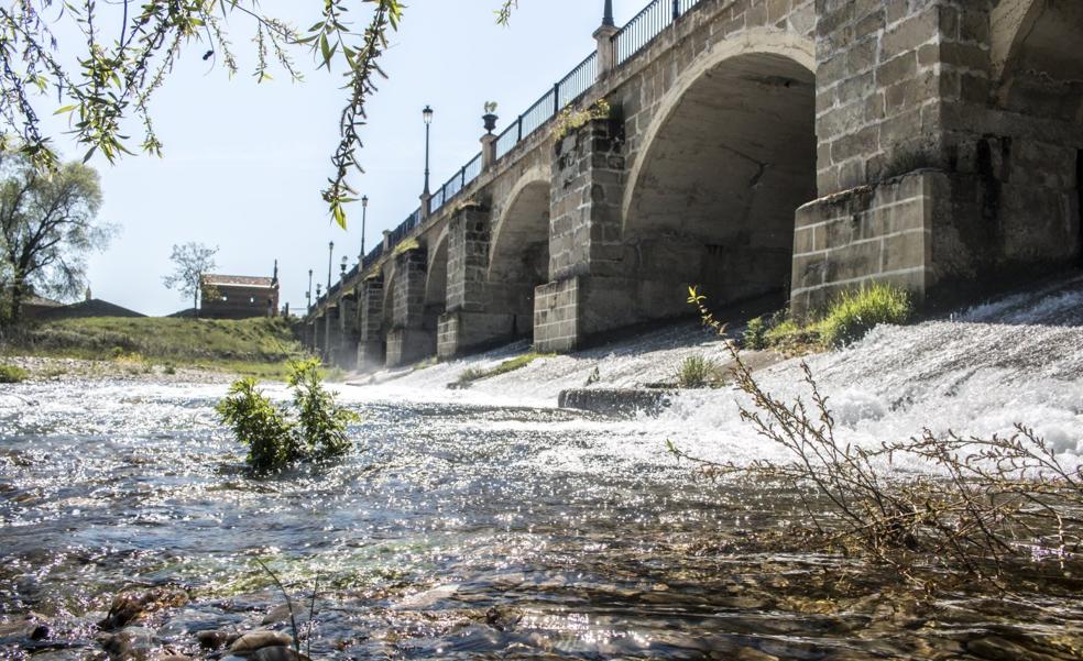 El río Oja vuelve a recargarse a su paso por Santo Domingo