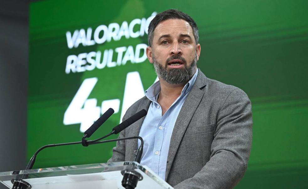 Abascal reclama para Vox la presidencia de la Asamblea de Madrid