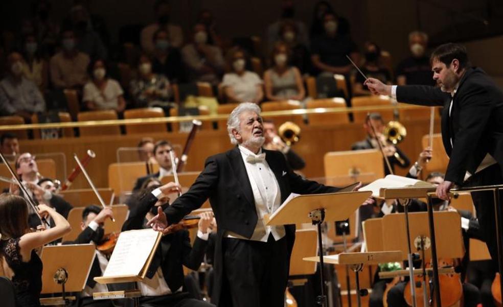 El Auditorio Nacional aclama a Plácido Domingo en su regreso a los escenarios españoles