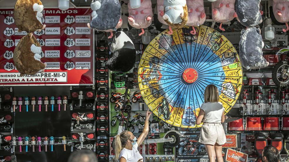 Diversión en las barracas en su regreso a Logroño