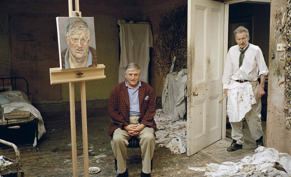 El retrato de David Hockney pintado por Lucian Freud, a subasta