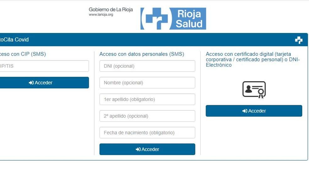 La web de autocita, con «problemas técnicos»