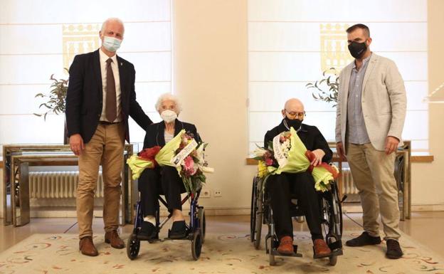 María y Germán, dos supervivientes riojanos que han superado la COVID y sobrevieron a la gripe española