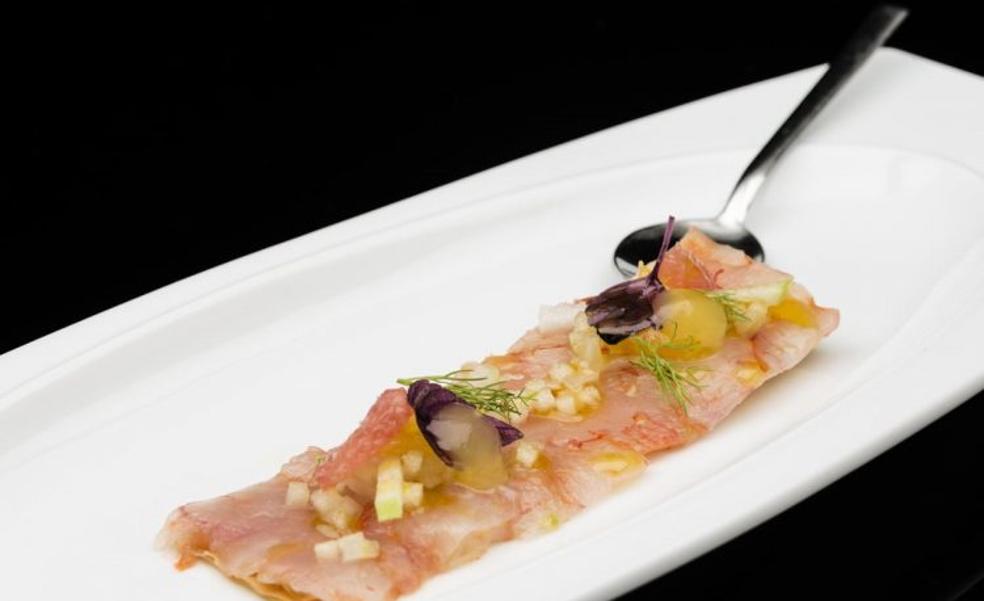 Carpaccio de gamba roja