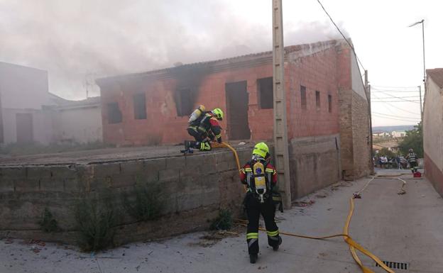 Un incendio en una bodega merendero de San Asensio