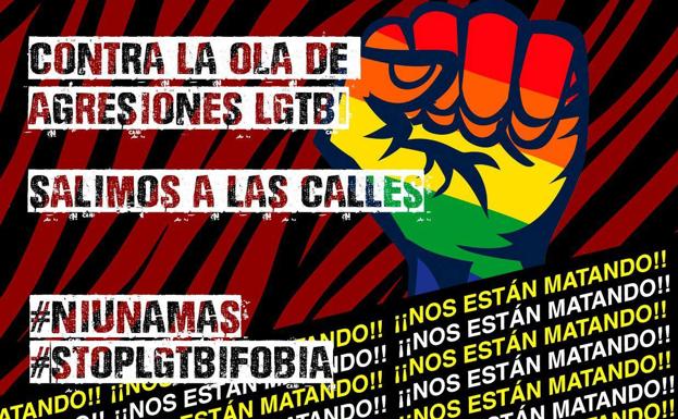 Concentración en Logroño, este lunes, contra las agresiones a personas LGTBI+