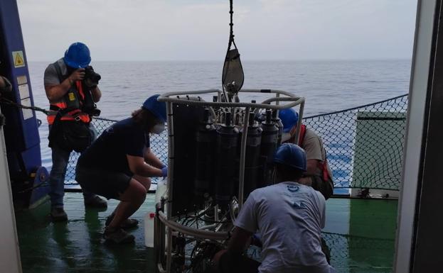 Analizan contra reloj las aguas costeras de La Palma antes de que llegue la lava