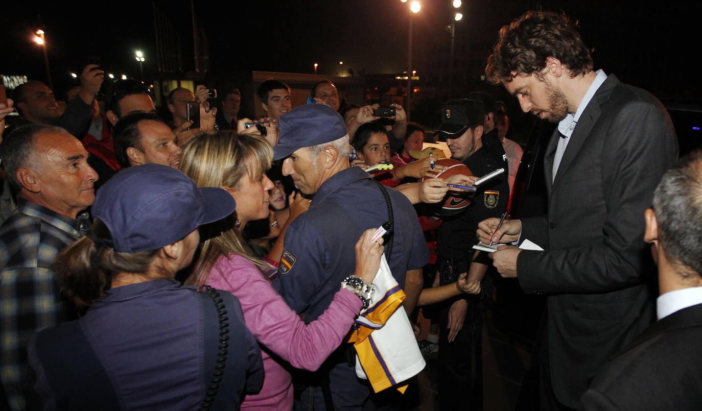 Momentos de Pau Gasol en sus visitas a La Rioja