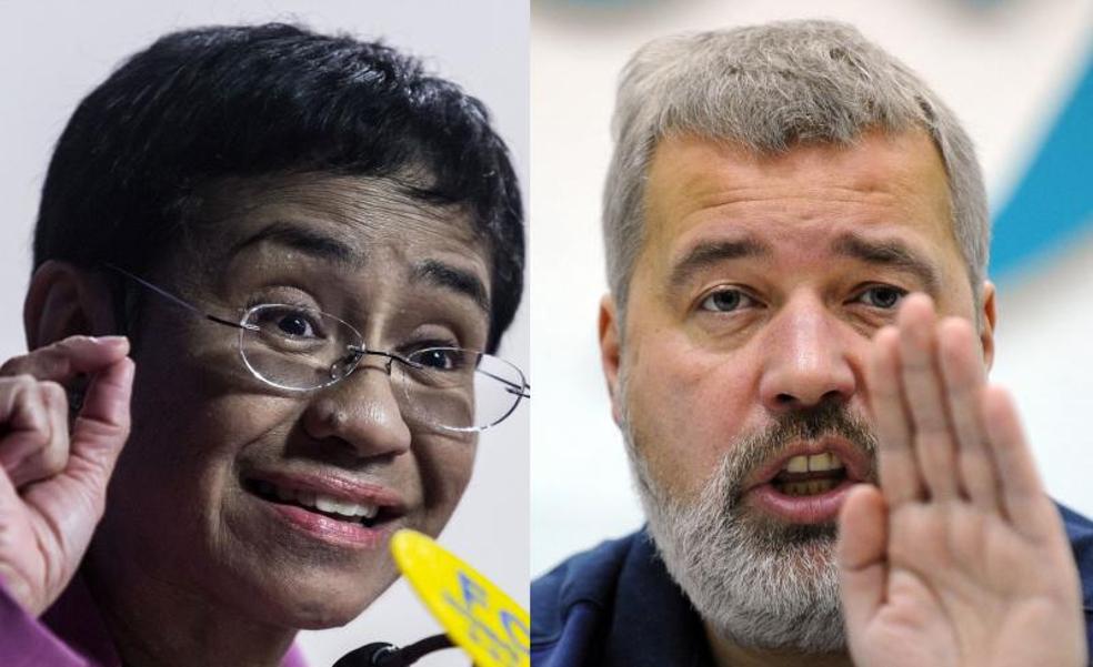 Los periodistas Maria Ressa y Dmitry Muratov, Nobel de la Paz 2021