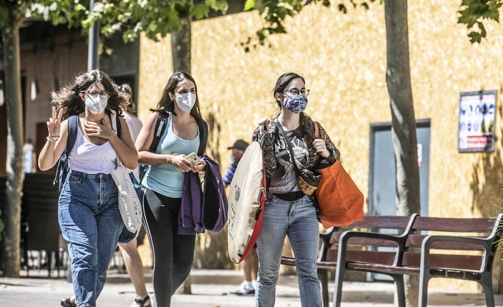 Con mascarilla a corto plazo