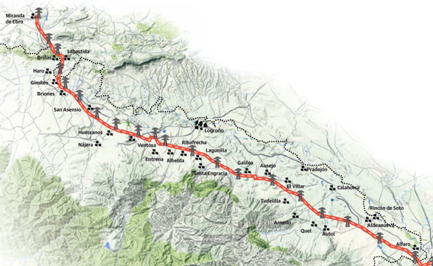 El Gobierno de La Rioja prepara alegaciones contra el proyecto de la línea eléctrica de Forestalia