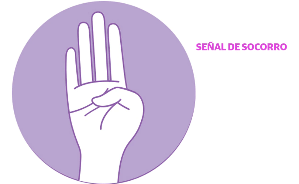 La señal de las manos es ya viral... Pero ¿conoces el manual de autoprotección contra la violencia de género?