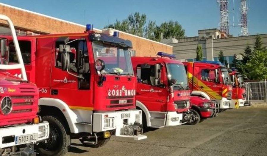 Arde un contenedor y otro resulta afectado esta madrugada tras un incendio en Alberite