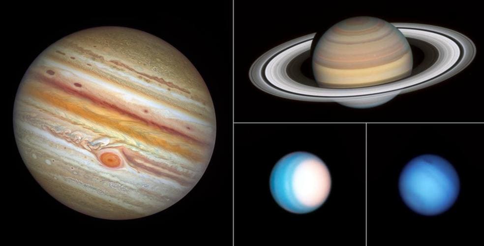 El Hubble capta la espectacular belleza de los planetas gigantes