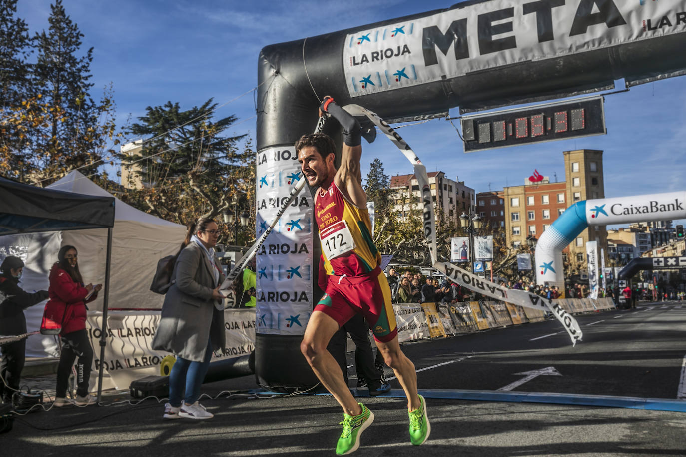 La llegada en la Media Maratón de La Rioja
