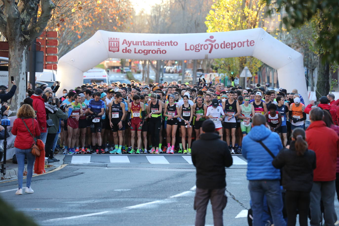 La salida de la Media Maratón de La Rioja