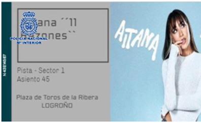 Identificado el autor de las entradas falsas para el concierto de Aitana en Logroño