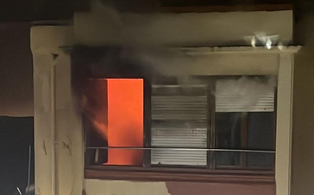 Incendio en una vivienda de dos pisos en Calahorra