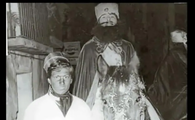 Los Reyes Magos en la cabalgata de Igea, hace varias décadas