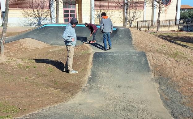 Reparado el 'pump track' inaugurado el 2 de enero en Lardero