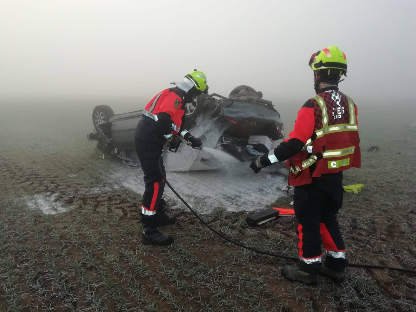 Herido un vecino de Santo Domingo en un accidente en Bañares