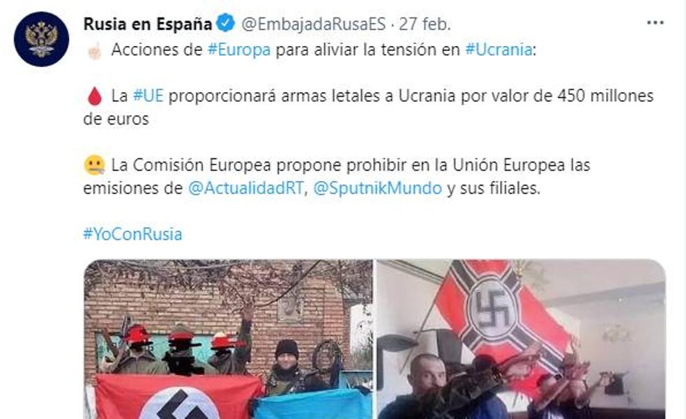 La embajada rusa en España activa la guerra de la propaganda