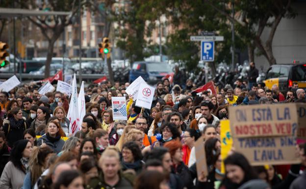 Los sindicatos presionan a Aragonès con una huelga en la enseñanza