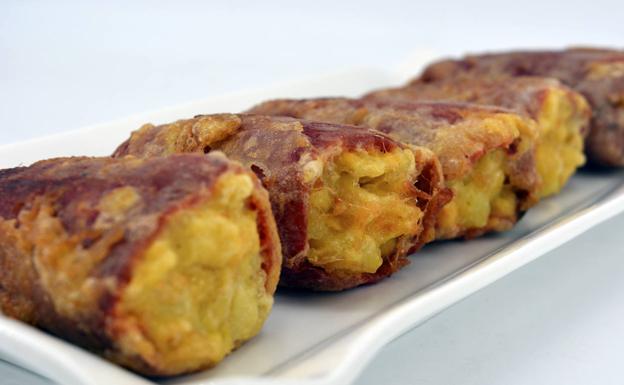 La Receta de Javier Romero: pimientos rellenos de tortilla de patata
