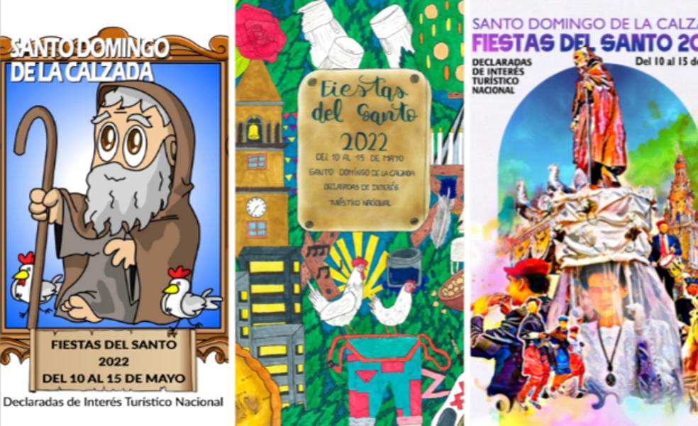 Seleccionados los tres carteles finalistas del concurso para ilustrar las fiestas de Santo Domingo