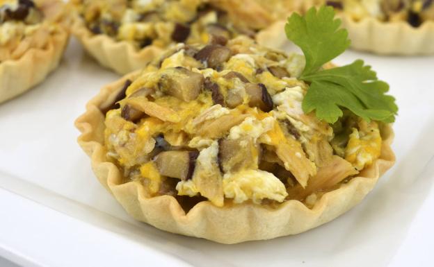 La receta de Javier Romero: tartaletas de boletus y atún
