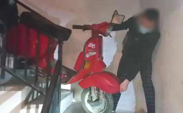 Detenido un vecino de Alfaro por robar una Vespa y esconderla en la casa en la que estaba de okupa