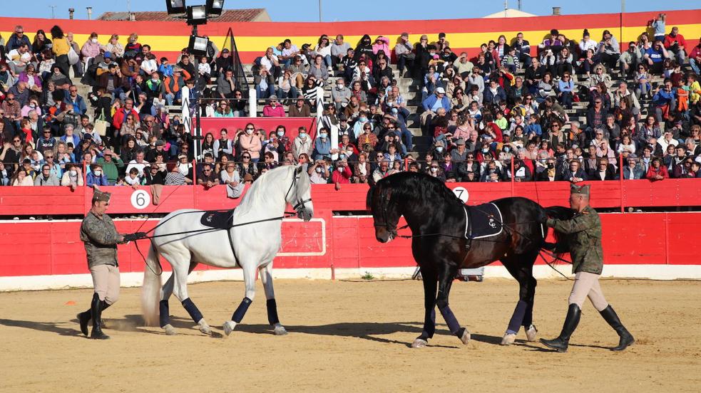 El desfile de la caballería de la Guardia Real en Alfaro