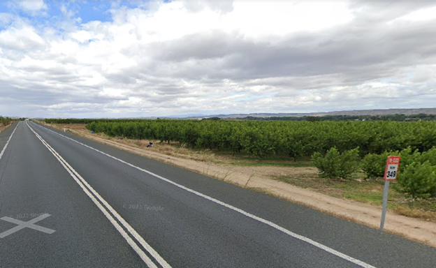 Herido un hombre en un accidente en la N-232, en el término de Calahorra