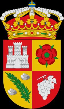 Ábalos ya tiene escudo y bandera, con referencias a los patronos, las uvas y el castillo