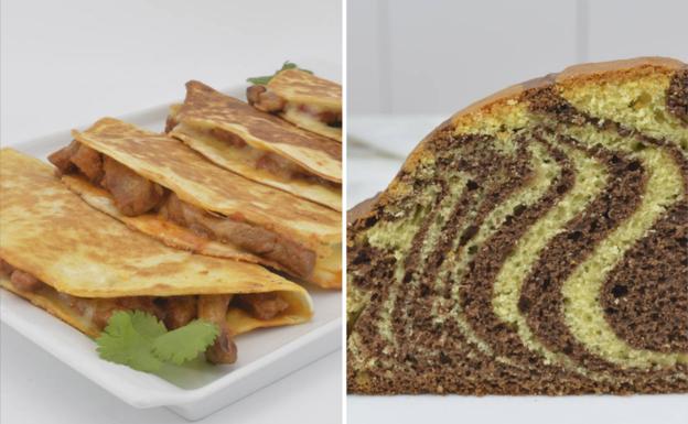 La receta de hoy de Javier Romero: Bizcocho marmolado y quesadillas de lomo y mozzarella