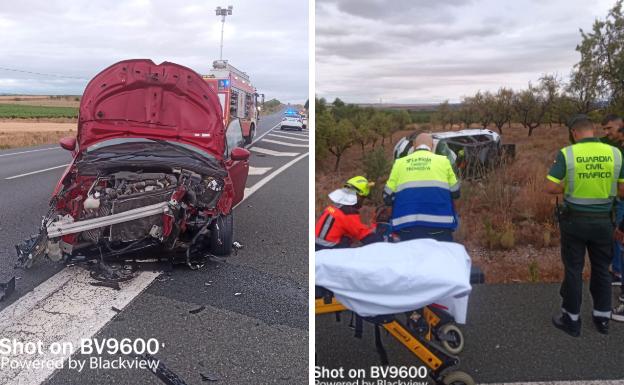 Tres heridos en un accidente de tráfico en Calahorra