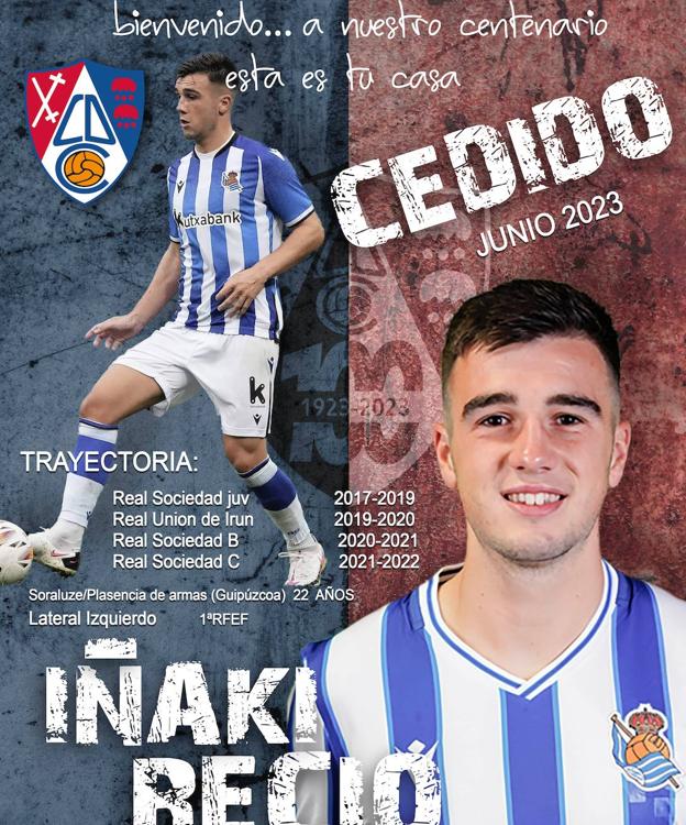 Iñaki Recio llega cedido por la Real Sociedad al Calahorra