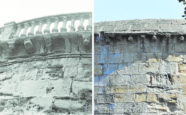 Una muralla con barandilla