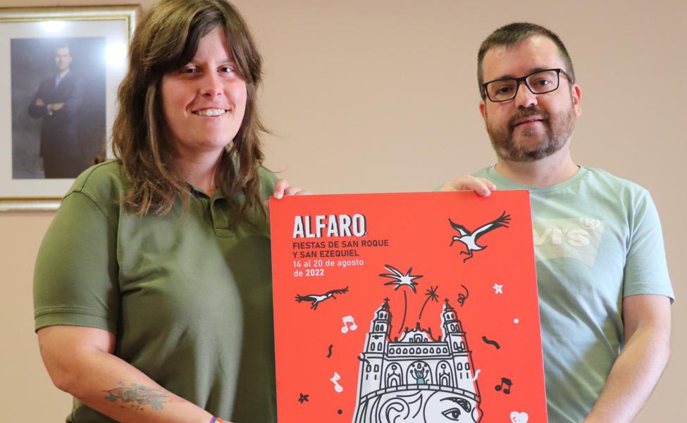 El castejonero Marcos Cabañas gana el concurso del cartel de las fiestas de Alfaro