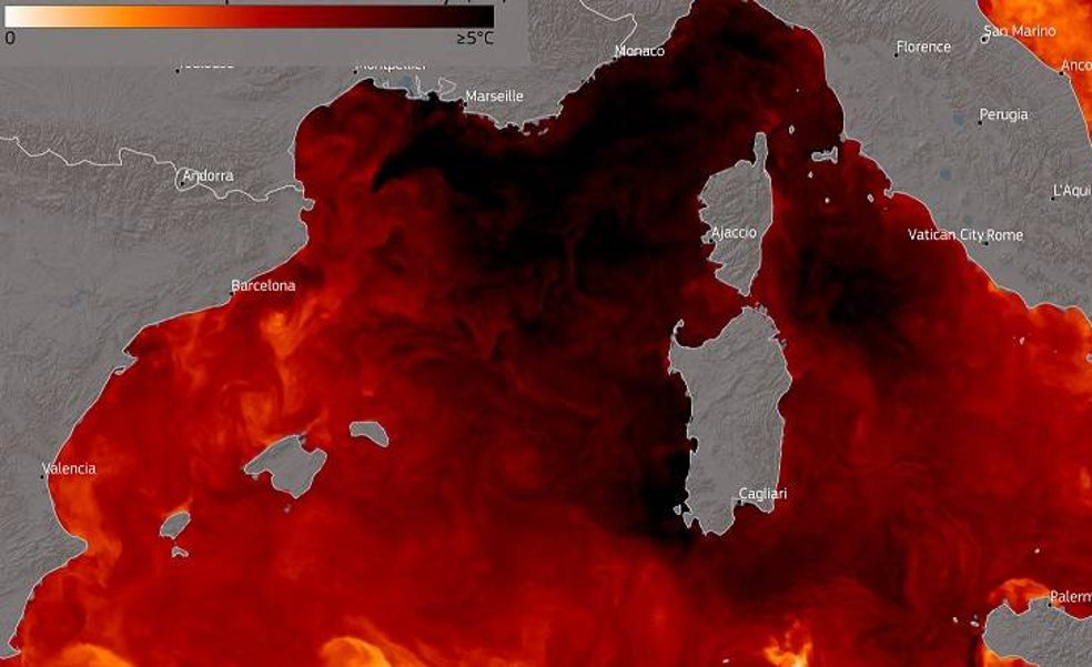 El agua del Mediterráneo supera la temperatura de un mar tropical