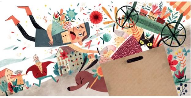 Bibliopiscina con 'Amor en una caja de cartón'