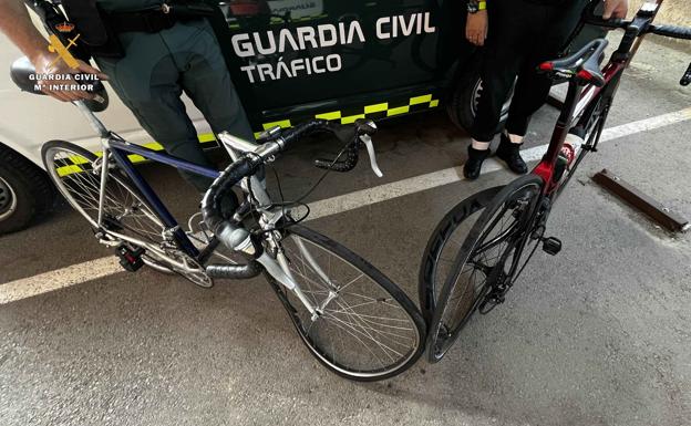 Dos ciclistas de más de 60 años, uno de ellos positivo en cannabis, denunciados por provocar un accidente en Villamediana