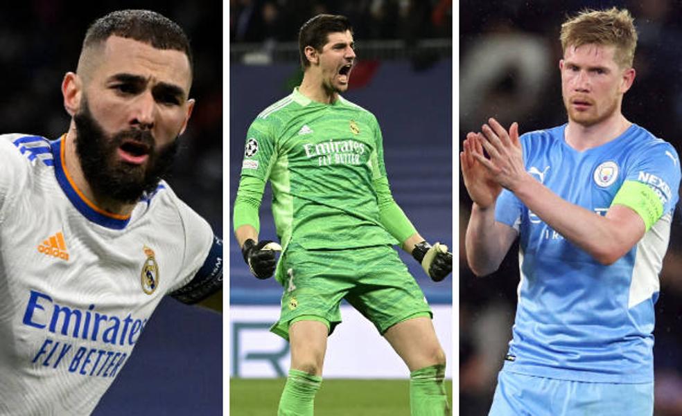 Benzema, Courtois y De Bruyne, finalistas a jugador del año