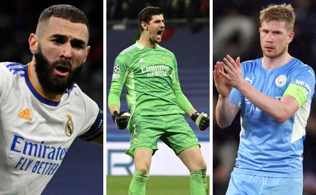 Benzema, Courtois y De Bruyne, finalistas a jugador del año